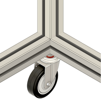 31-SM10D4-5 MODULAR SOLUTIONS CASTER 4" SWIVEL, M10 STEM